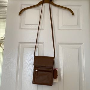Genuine leather crossbody purse